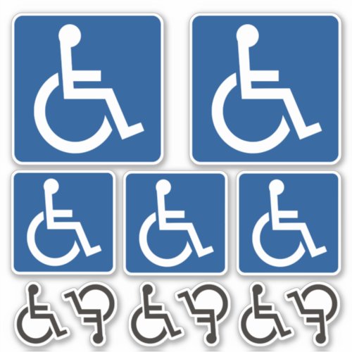 Accessibility Icon Set Contour Stickers