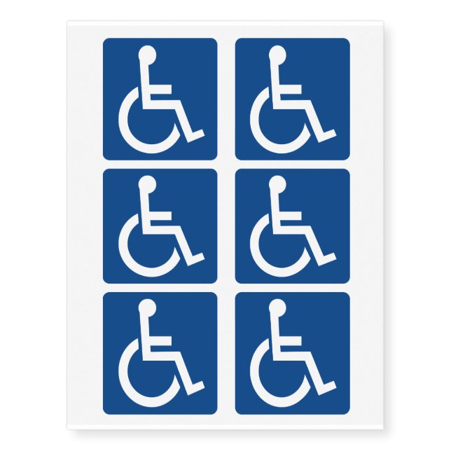 Accessibility Temporary Tattoos (Front)