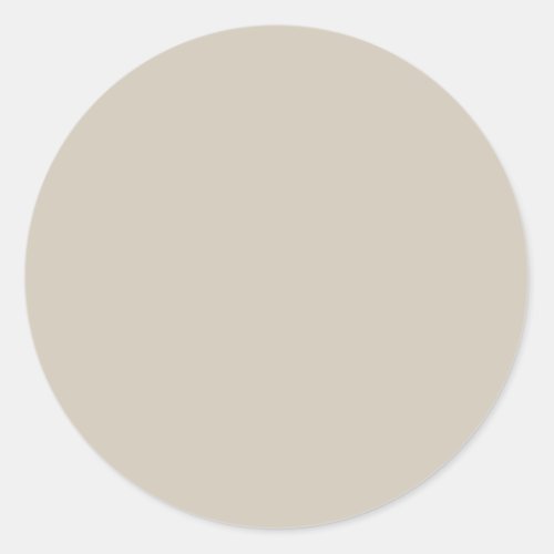 Accessible Beige Solid Color Classic Round Sticker