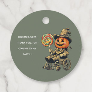 Accessible Jack o lantern Halloween Favor Tags