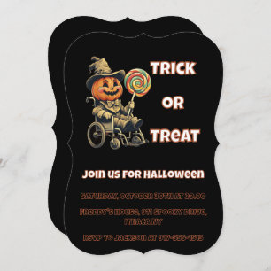 Accessible Jack o lantern Halloween Party Invitation