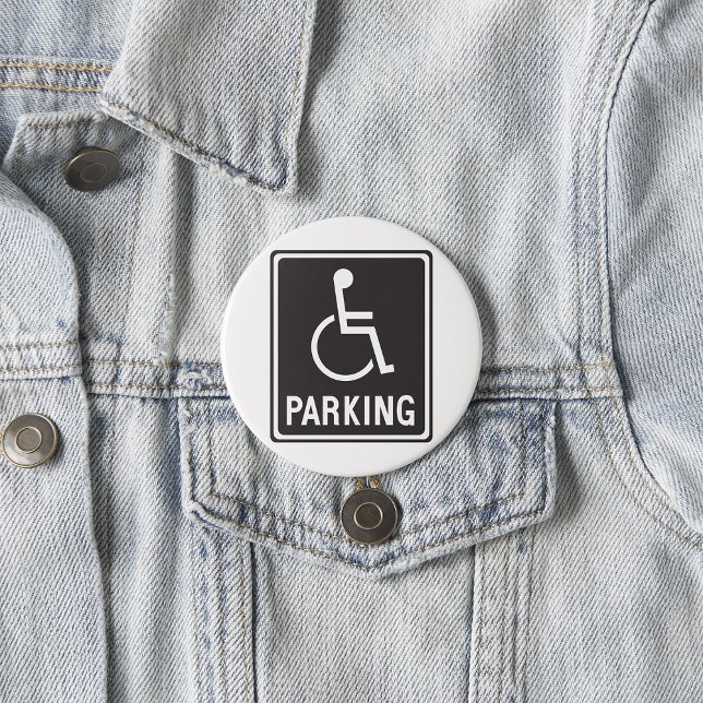 Accessible Parking Sign Wheelchair Symbol Button (Creator Uploaded)