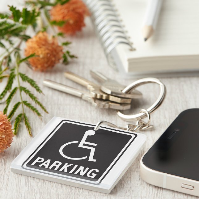 Accessible Parking Sign Wheelchair Symbol Keychain (Creator Uploaded)