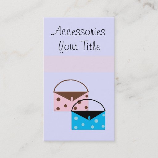 Customizable Accessories Business Card