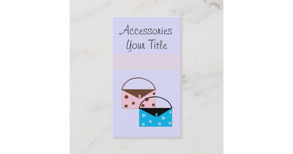 Accessories Business Card Zazzle