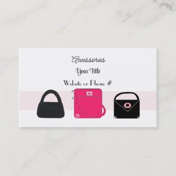 Accessories Designer Handbag Business Card by seashell2 at Zazzle