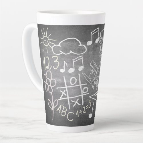 Accessories for enrollment in chalkboard style latte mug