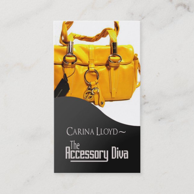 Accessory Diva: Jewelry Fashion Seller Discount Card (Front)