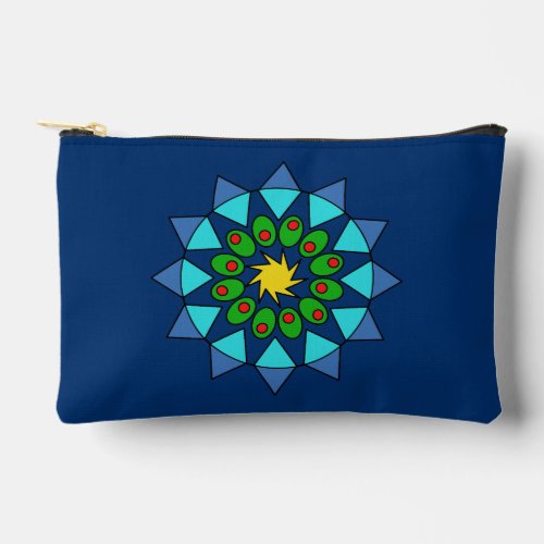 Accessory Pouch _ Blue and Green Mandala