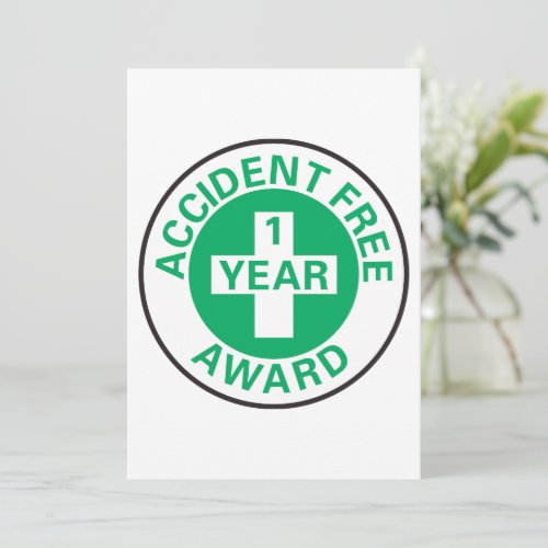 Accident Free Award Invitation
