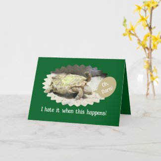 ACCIDENT HIUMOR/TURTLE TURNED FLIPPED ON ITS BACK CARD