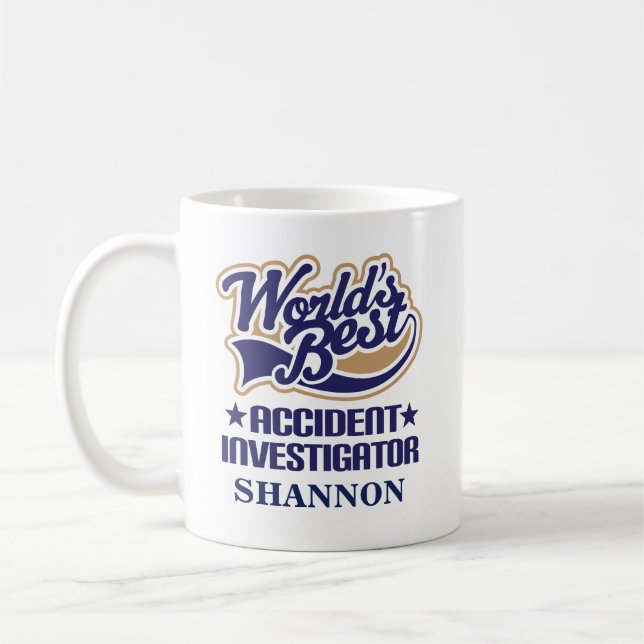 Accident Investigator Personalized Mug Gift (Left)