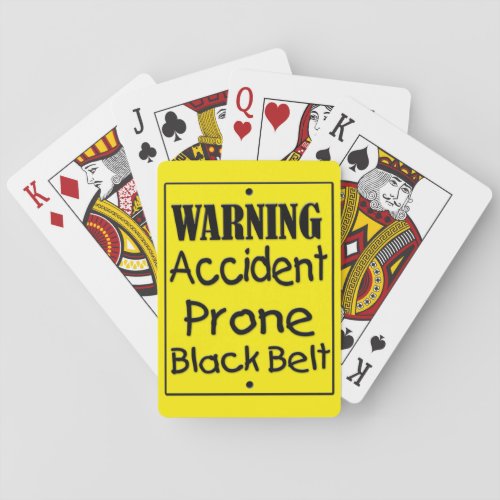 Accident Prone Black Belt Poker Cards