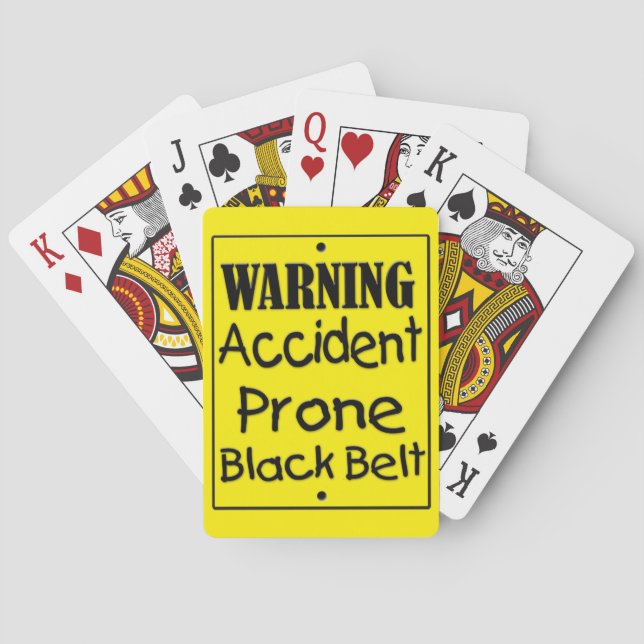 Accident Prone Black Belt Poker Cards (Back)