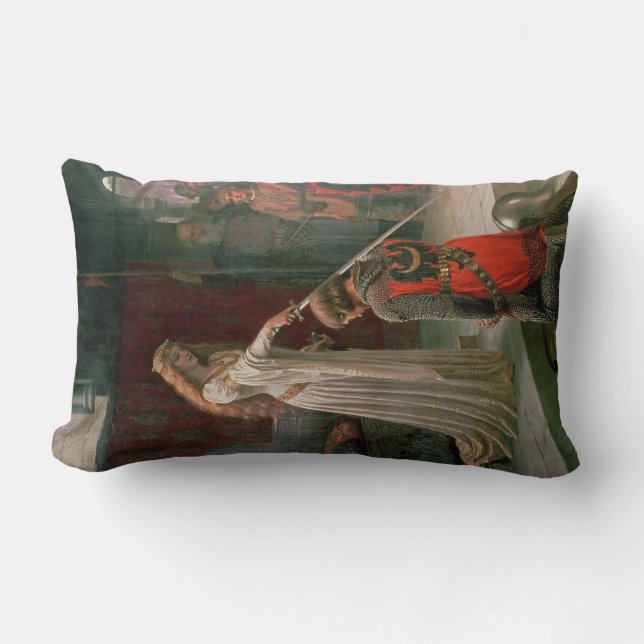 Accolade (by Edmond Blair Leighton) Lumbar Pillow (Front)