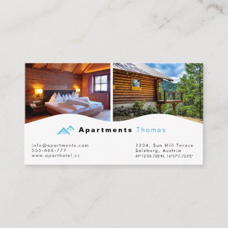 Accommodation, Hotel & Resort Business Card