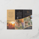 Accommodation template promo black gold photo DL Brochure