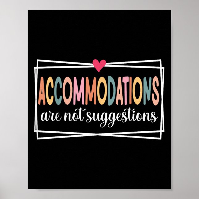 Accommodations Are Not Suggestions Slp, Speech, Ot Poster (Front)