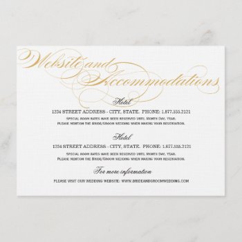 Accommodations Card - Gold & Black by OrangeOstrichDesigns at Zazzle