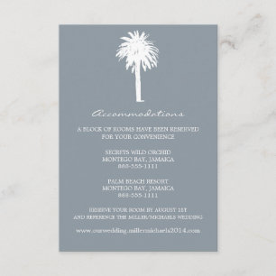 Accommodations Classy Gray Palm Tree Enclosure Card