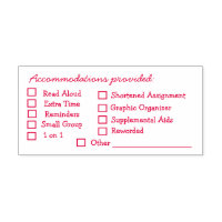 Accommodations Provided Checklist Stamp Teacher Zazzle