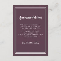 Accommodations Simple Cassis Purple Detail Wedding