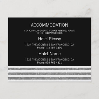 Accomodation Grey Striped Enclosure Card