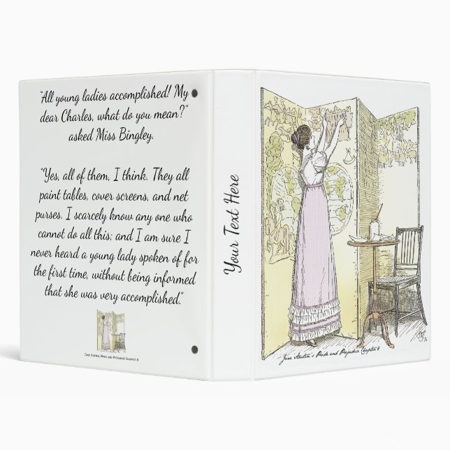 Accomplished Ladies, Jane Austen Pride & Prejudice 3 Ring Binder (Background)