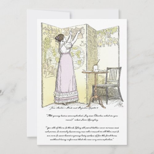 Accomplished Ladies Jane Austen Pride  Prejudice Thank You Card