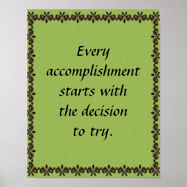 "Accomplishment" Poster (Front)