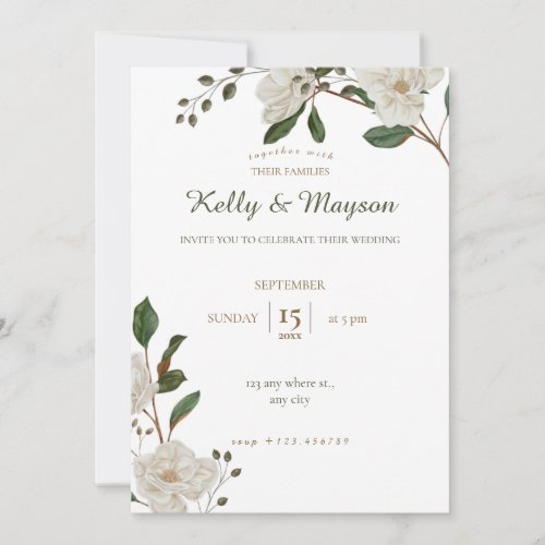 accord of pastel colors wedding invitation