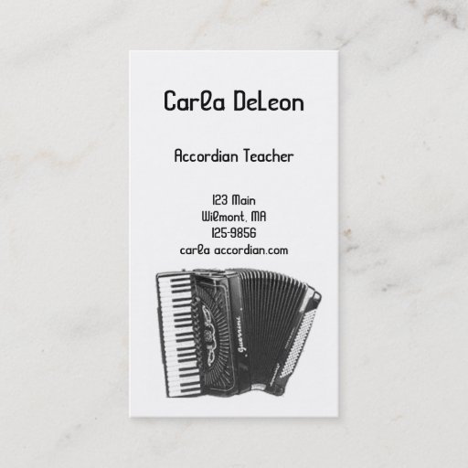 Customizable Accordian Business Card