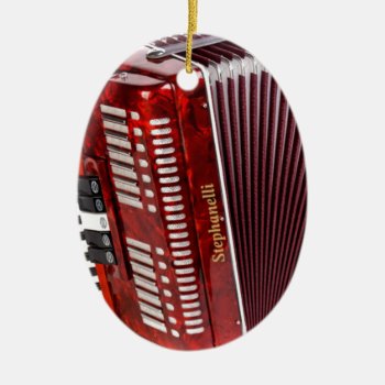 Accordian Musical Instrument Ceramic Ornament by Bubbleprint at Zazzle