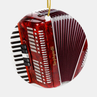 ACCORDIAN MUSICAL INSTRUMENT CERAMIC ORNAMENT