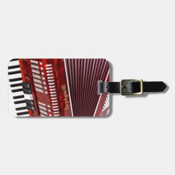 Accordian Musical Instrument Luggage Tag by Bubbleprint at Zazzle