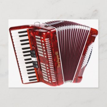 Accordian Musical Instrument Postcard by Bubbleprint at Zazzle