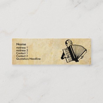 Accordian Player Mini Business Card by businesscardtemplate at Zazzle