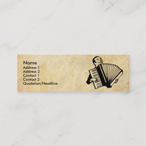 Accordian Player Mini Business Card