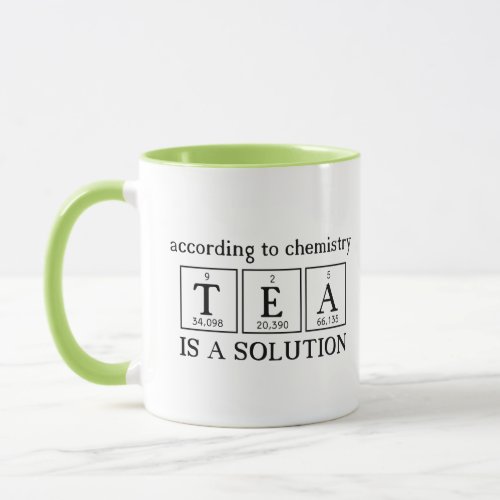 According To Chemistry Tea is a Solution Science Mug