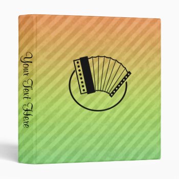 Accordion 3 Ring Binder by MusicPlanet at Zazzle