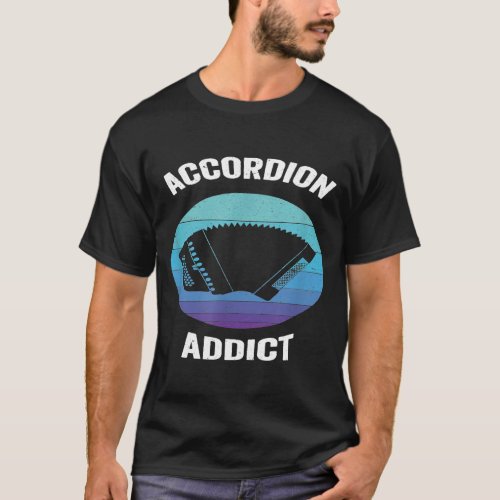 Accordion Addict Vintage Retro Air Accordion T_Shirt