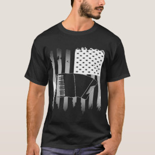 Accordion American Flag 4th Of July Accordionist P T-Shirt