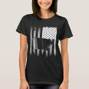 Accordion American Flag 4th Of July Accordionist P T-Shirt