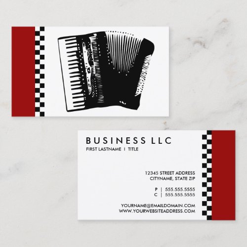 accordion. business card template