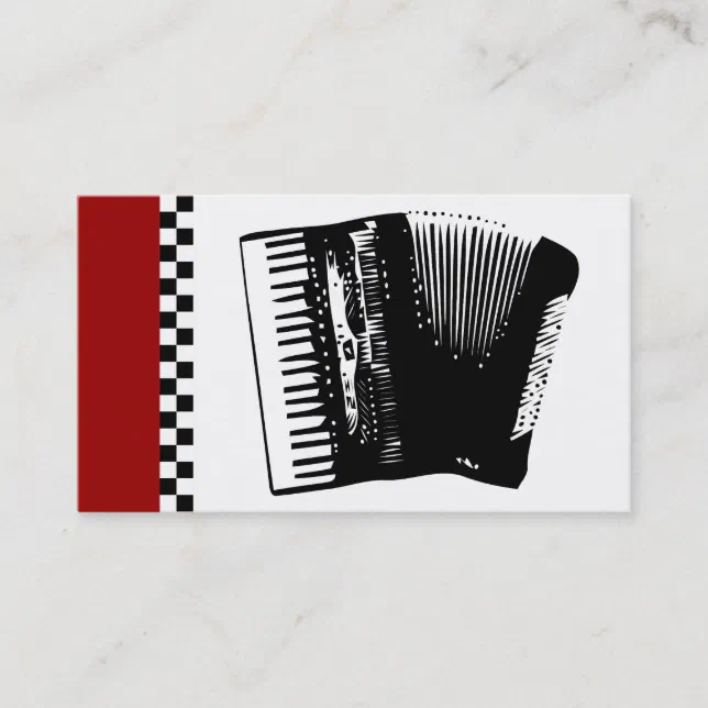 accordion. business card Zazzle