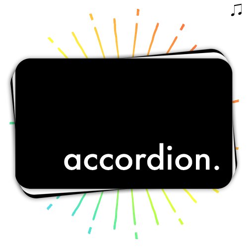 accordion. business card template