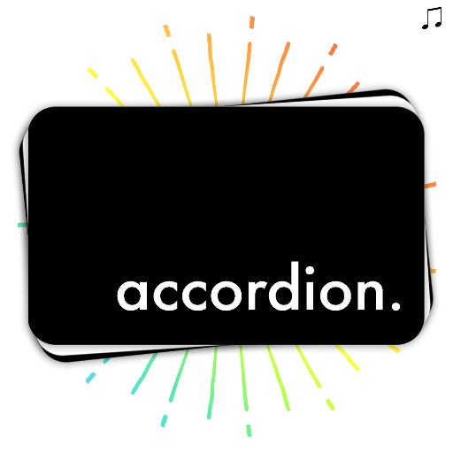 Customizable accordion. business card template