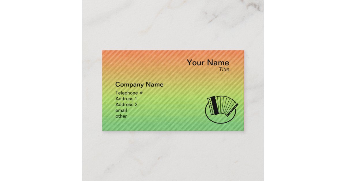 Accordion Business Card Zazzle