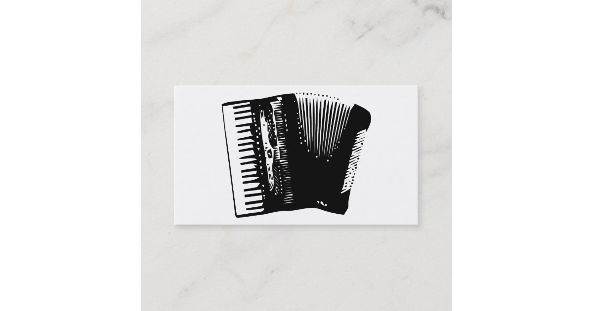 accordion. business card Zazzle
