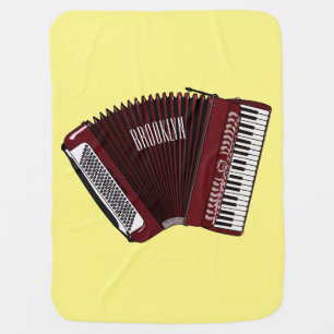 Accordion cartoon illustration baby blanket